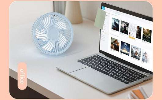 Ventilador Portátil Recargable con Luz Nocturna - Diseño Infantil para Escritorio y Cabecera - Image 45