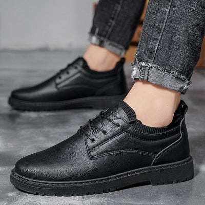 Zapatos de Trabajo Cuero Británico Otoño Invierno para Hombre - Image 14