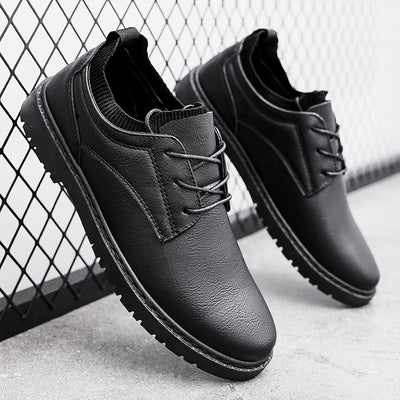 Zapatos de Trabajo Cuero Británico Otoño Invierno para Hombre - Image 15