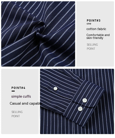 Camisa Casual Holgada de Algodón para Hombre Talla Grande - Image 10