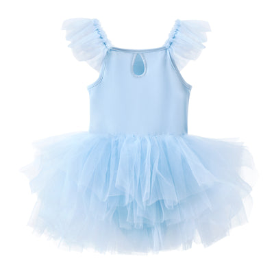 Falda de Gimnasia Azul Cielo para Niñas - Malla Transpirable Hoja Danzante - Image 11