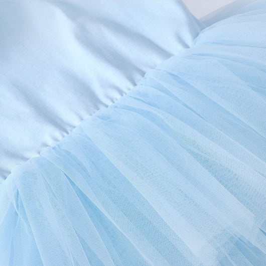 Falda de Gimnasia Azul Cielo para Niñas - Malla Transpirable Hoja Danzante - Image 13