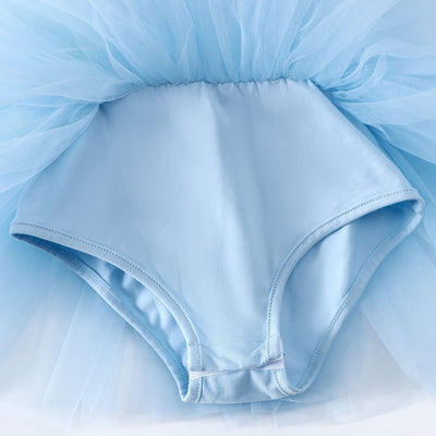 Falda de Gimnasia Azul Cielo para Niñas - Malla Transpirable Hoja Danzante - Image 15