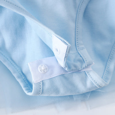 Falda de Gimnasia Azul Cielo para Niñas - Malla Transpirable Hoja Danzante - Image 17