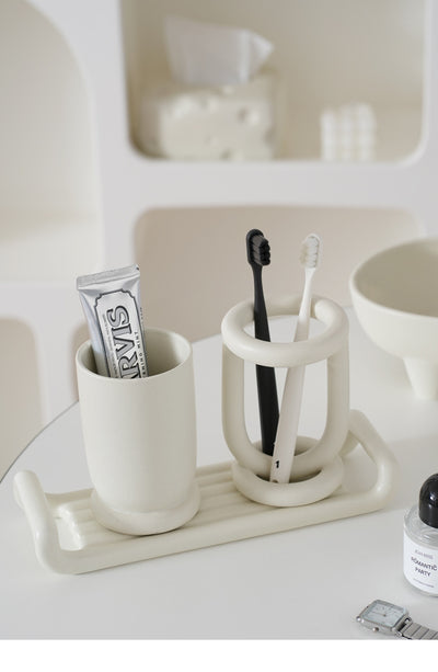 Repisa Cerámica Decorativa para Cepillos de Dientes - Image 10
