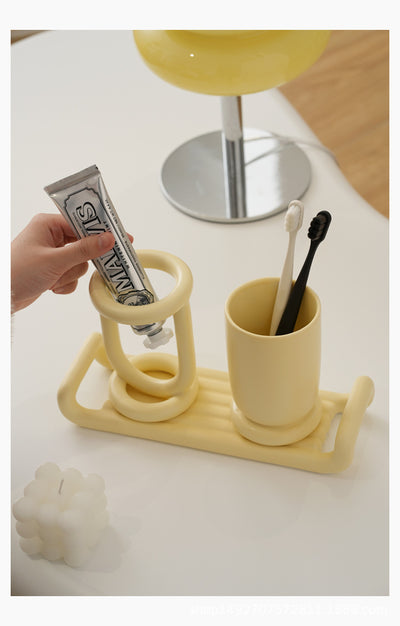 Repisa Cerámica Decorativa para Cepillos de Dientes - Image 11