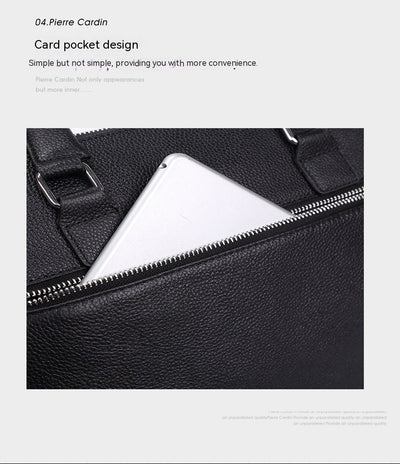 Maletín Ejecutivo de Cuero Genuino para Laptop 14 pulgadas - Bolsa Profesional Horizontal - Image 12