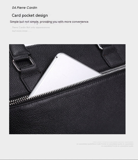Maletín Ejecutivo de Cuero Genuino para Laptop 14 pulgadas - Bolsa Profesional Horizontal - Image 12