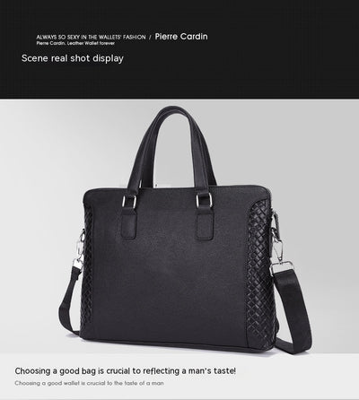 Maletín Ejecutivo de Cuero Genuino para Laptop 14 pulgadas - Bolsa Profesional Horizontal - Image 13