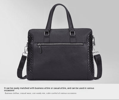 Maletín Ejecutivo de Cuero Genuino para Laptop 14 pulgadas - Bolsa Profesional Horizontal - Image 16