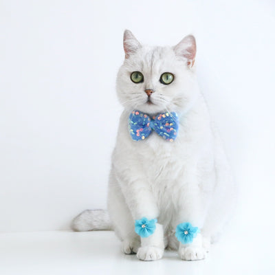Disfraz de Fiesta para Gatos con Sombrero, Pajarita y Flores - Image 32