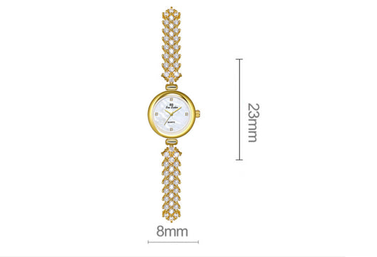Reloj de Lujo Sirena con Cadena de Diamantes en Oro y Plata - Image 15