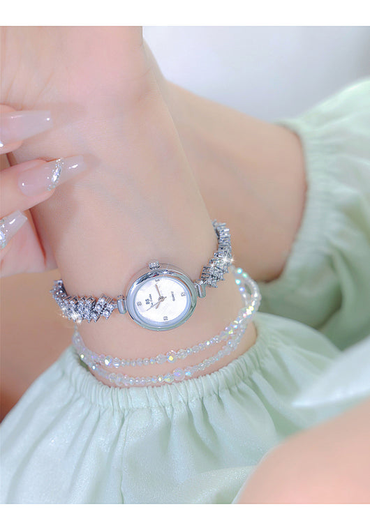 Reloj de Lujo Sirena con Cadena de Diamantes en Oro y Plata - Image 17
