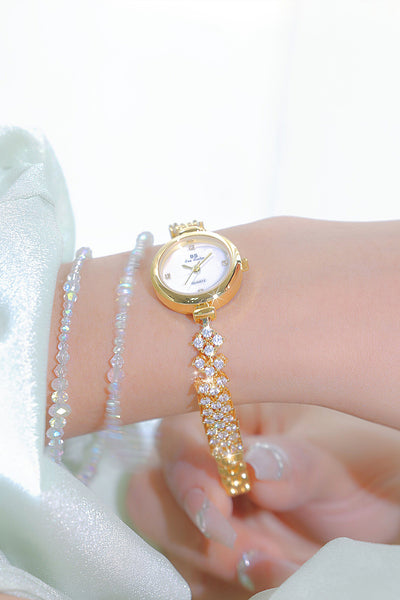 Reloj de Lujo Sirena con Cadena de Diamantes en Oro y Plata - Image 20