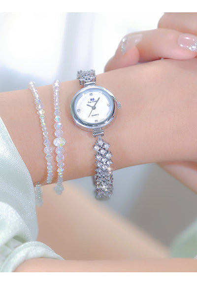 Reloj de Lujo Sirena con Cadena de Diamantes en Oro y Plata - Image 21