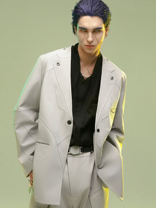 Traje Casual Minimalista Hombre con Botón Magnético - Image 9