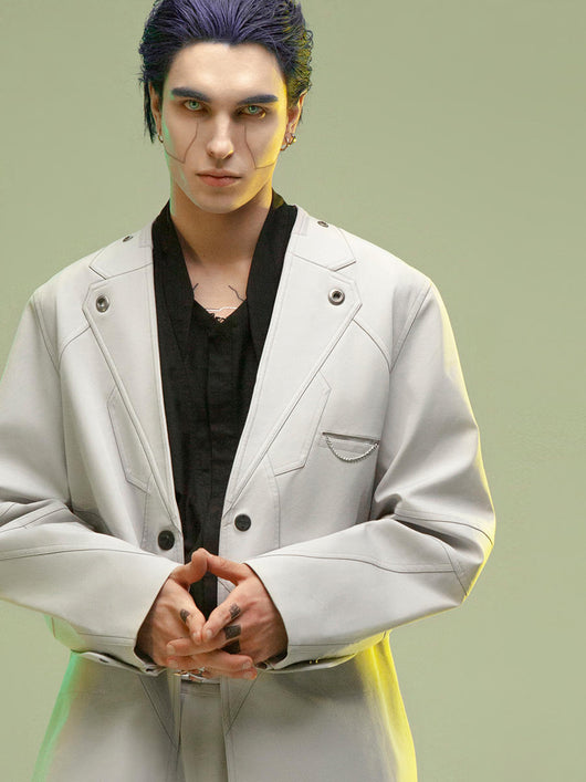Traje Casual Minimalista Hombre con Botón Magnético - Image 16