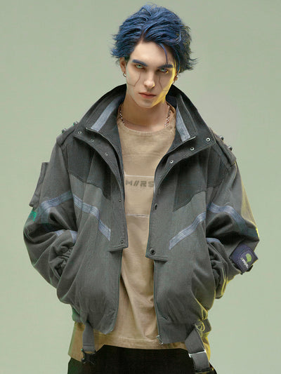 Chaqueta Corta Estilo Locomotora con Doble Cuello de Pana - Image 18