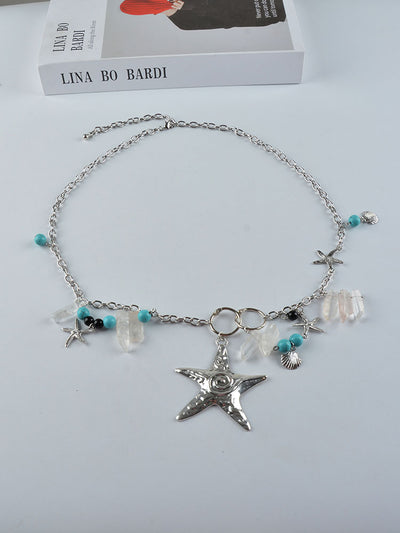 Cadena de Cintura con Colgante de Piedra Cristal Estrella de Mar Natural - Image 10