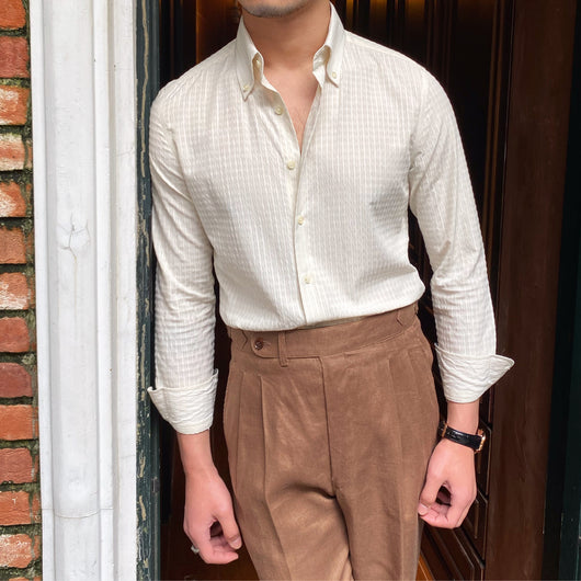 Camisa Retro Transpirable Resistente a Arrugas Estilo Italiano - Image 11