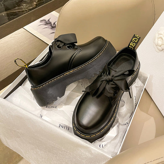 Zapatos de Cuero con Plataforma y Moño para Mujer - Image 13