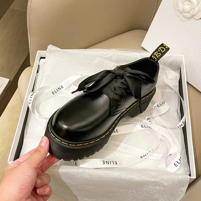 Zapatos de Cuero con Plataforma y Moño para Mujer - Image 15