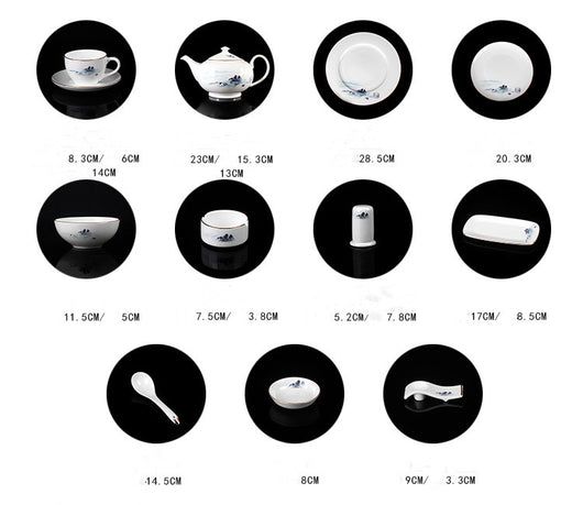 Juego de Vajilla de Porcelana Ósea Premium para el Hogar - Image 15