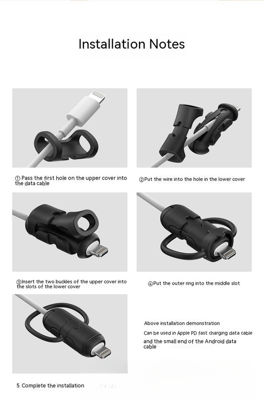 Cable de Datos Multiespecificación con Funda Protectora de Silicona y Correa de Almacenamiento - Image 46