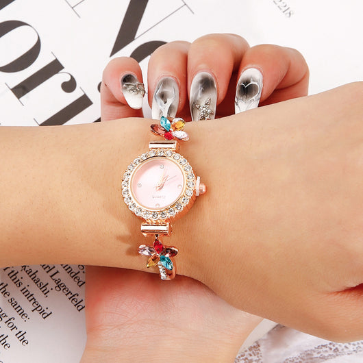 Reloj de Mujer con Diamantes Redondo de Moda con Pulsera Ajustable - Image 20