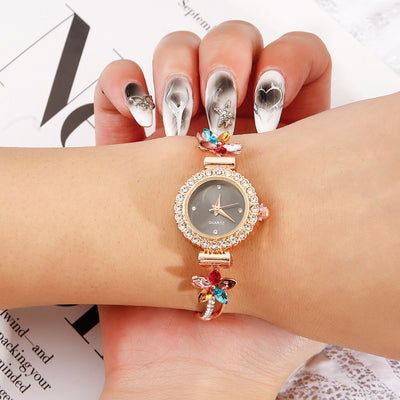 Reloj de Mujer con Diamantes Redondo de Moda con Pulsera Ajustable - Image 21