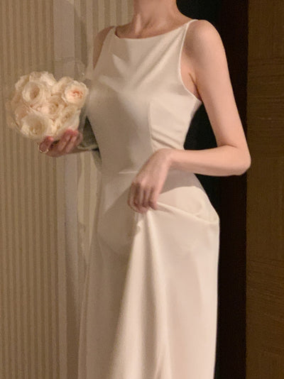 Vestido sin Mangas Hombros Descubiertos Efecto Cintura Delgada - Image 15
