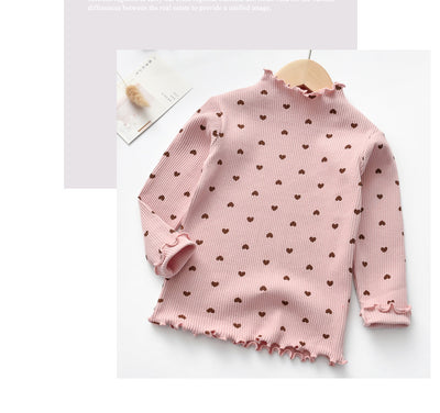 Camisa Infantil de Manga Larga Primavera Otoño con Diseño de Corazón - Image 21