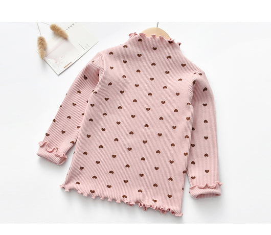 Camisa Infantil de Manga Larga Primavera Otoño con Diseño de Corazón - Image 23