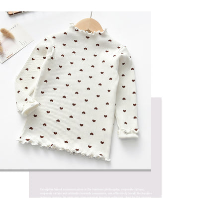 Camisa Infantil de Manga Larga Primavera Otoño con Diseño de Corazón - Image 26