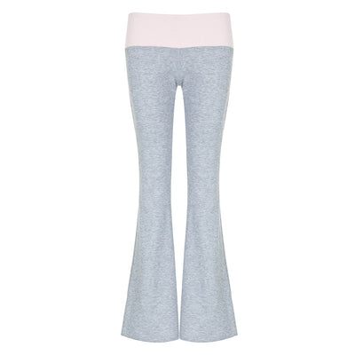 Pantalones Bootcut Cintura Baja con Combinación de Colores para Mujer - Image 22