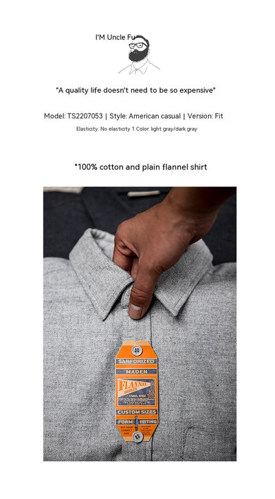 Camisa Ejecutiva de Manga Larga en Algodón Cepillado - Image 20