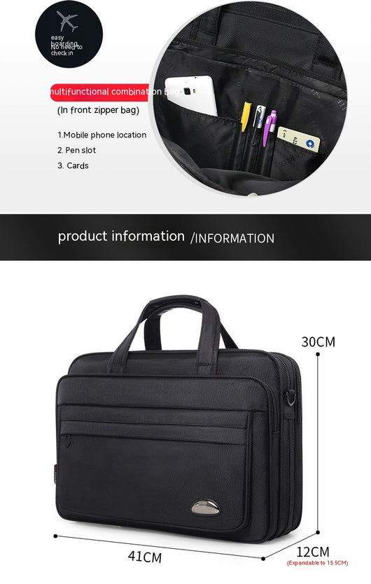Maletín Oxford Impermeable de Gran Capacidad para Hombre - Image 17