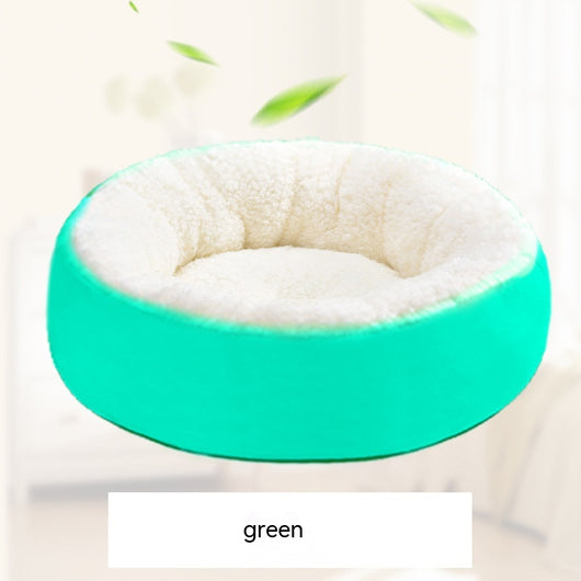 Cama Redonda de Lana de Cordero para Mascotas - Calidez y Confort - Image 11