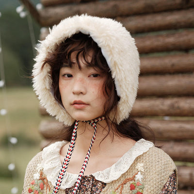 Gorro de Piel de Cordero Estilo Japonés Adorable - Image 6