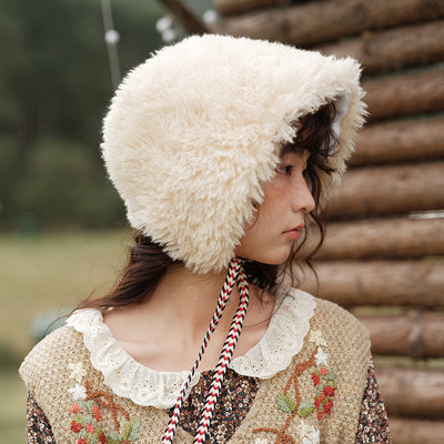 Gorro de Piel de Cordero Estilo Japonés Adorable - Image 8