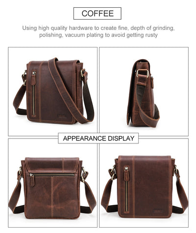 Bolso Bandolera Hombre Piel Crazy Horse Retro - Image 14