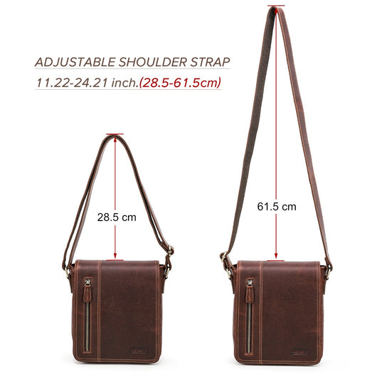 Bolso Bandolera Hombre Piel Crazy Horse Retro - Image 15