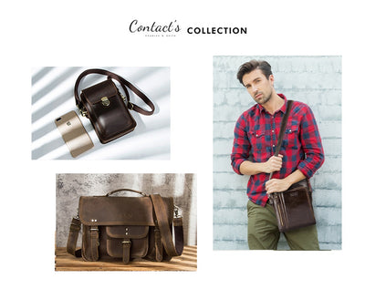 Bolso Bandolera Hombre Piel Crazy Horse Retro - Image 18