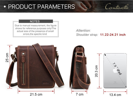 Bolso Bandolera Hombre Piel Crazy Horse Retro - Image 19