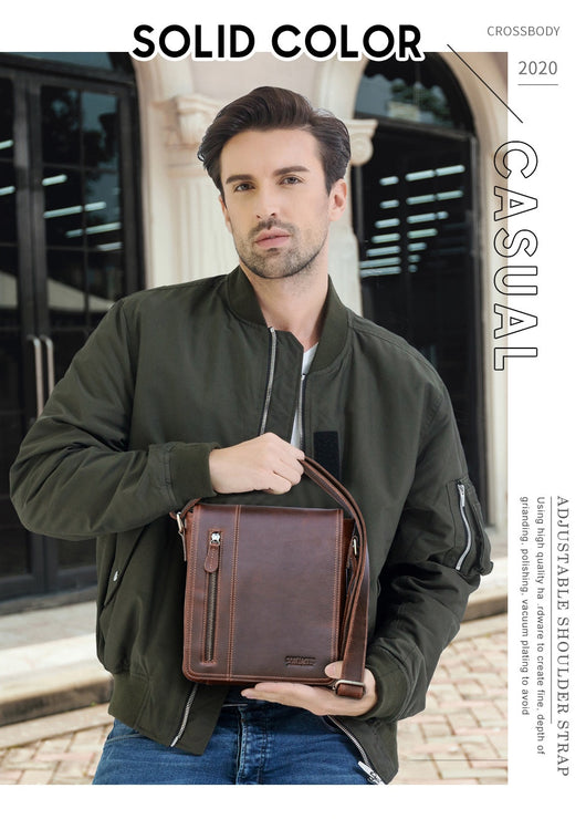 Bolso Bandolera Hombre Piel Crazy Horse Retro - Image 20