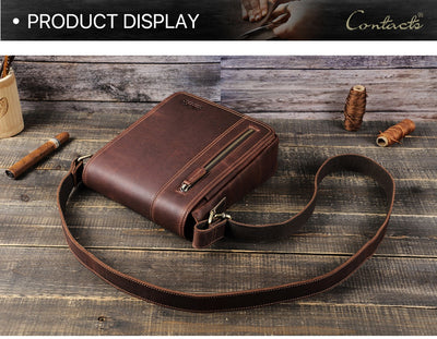 Bolso Bandolera Hombre Piel Crazy Horse Retro - Image 23