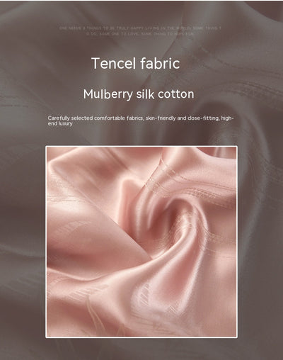 Juego de Cama Jacquard Seda Tencel de Cuatro Piezas - Image 17