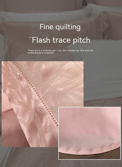 Juego de Cama Jacquard Seda Tencel de Cuatro Piezas - Image 26