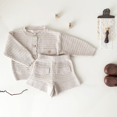 Conjunto de Punto Cuello Redondo con Shorts - Image 45