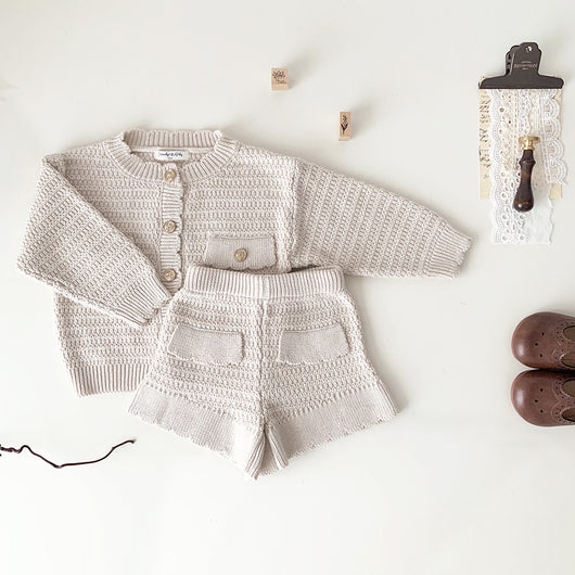 Conjunto de Punto Cuello Redondo con Shorts - Image 45